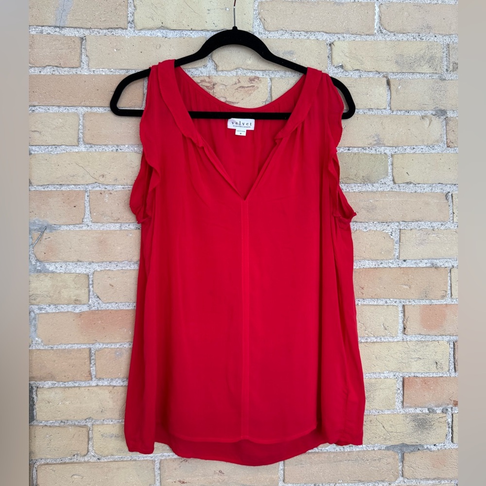 Velvet by Graham & Spencer Red Blouse